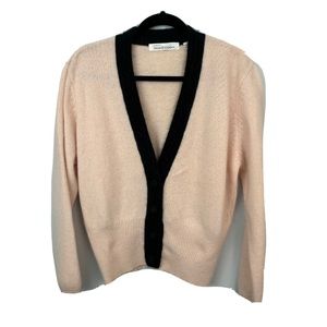 Dana Buchman Pink and Black Cardigan Sweater